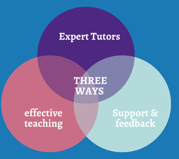 A diagram showing the process of student learning with the help of a tutor